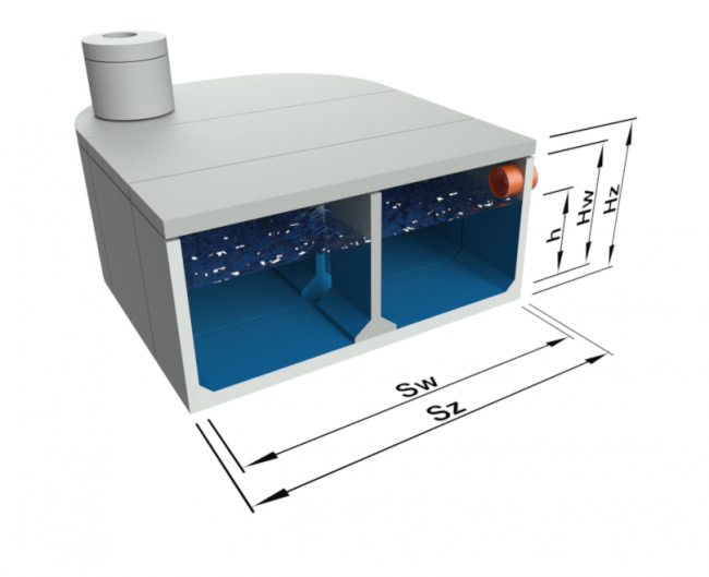 Zbiornik - przekrój