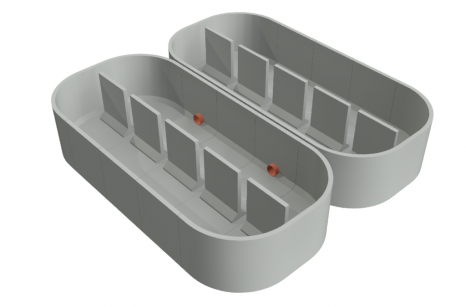 Bateria zbiorników poziomych